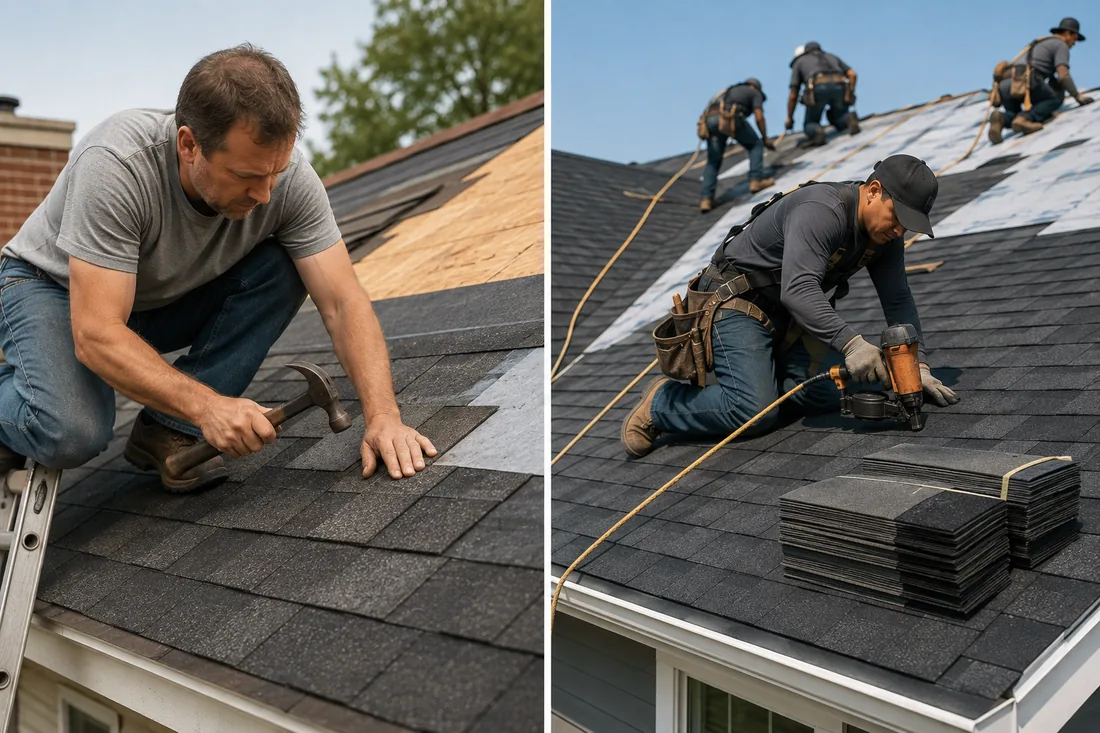 DIY versus professional roofing work